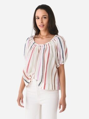 MOTHER The Market Peasant Top 100% Cotton Blouse S Cottage Core Boho Peasant S